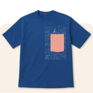 تیشرت لانگ با چاپ و جیب رنگی