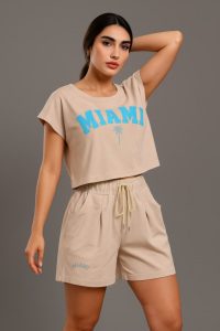 تن پوش تاپ و شلوارک زنانه