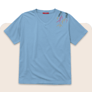 خرید تیشرت یقه هفت گلدوزی | ریواکا