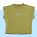 تیشرت زنانه پارچه پنبه آستین پاکتی