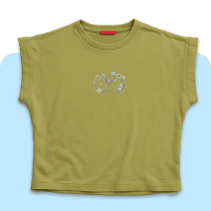 تیشرت زنانه پارچه پنبه آستین پاکتی