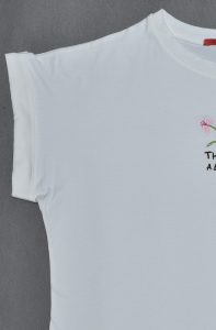 تیشرت زنانه پنبه ای آستین پاکتی