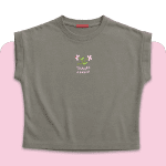 خرید تیشرت زنانه نخی آستین پاکتی