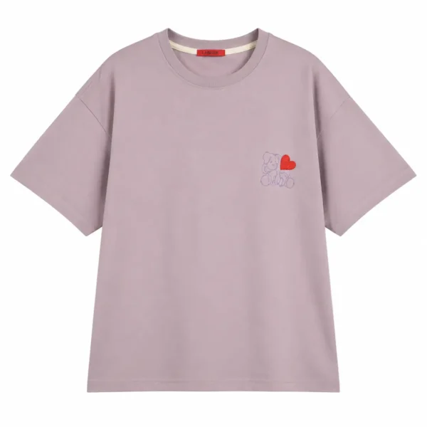8855-boxy-embroidered-cotton تیشرت باکسی گلدوزی 8855 - تصویر 1