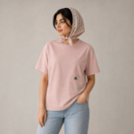 تیشرت باکسی گلدوزی 8858 - تصویر 2