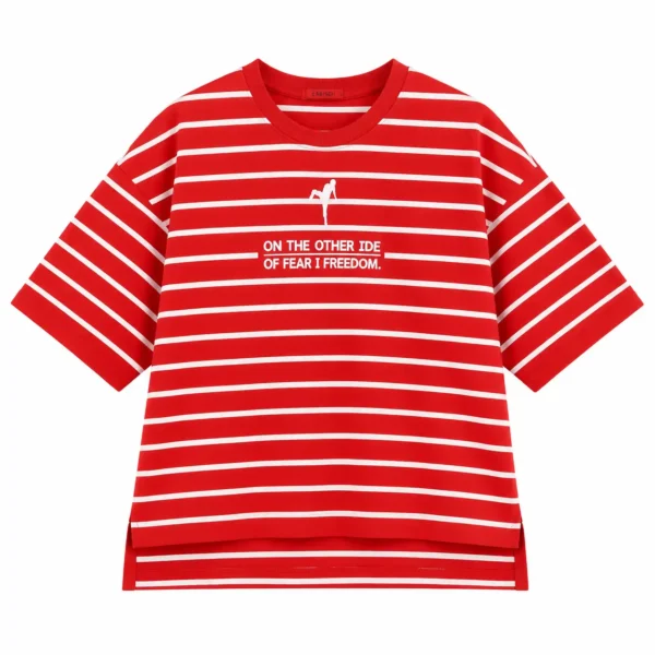 boxy-side-slit-figure-print-tshirt-88717 تیشرت باکسی چاکدار آدمک 8871