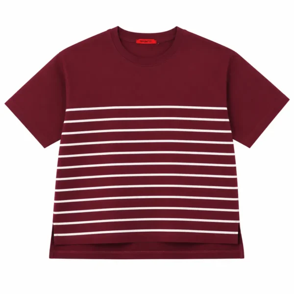 striped-side-slit-tshirt-88743 تیشرت راه راه چاکدار 8874