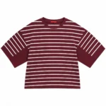 تیشرت باکسی راه راه دورنگ 8885 - تصویر 9