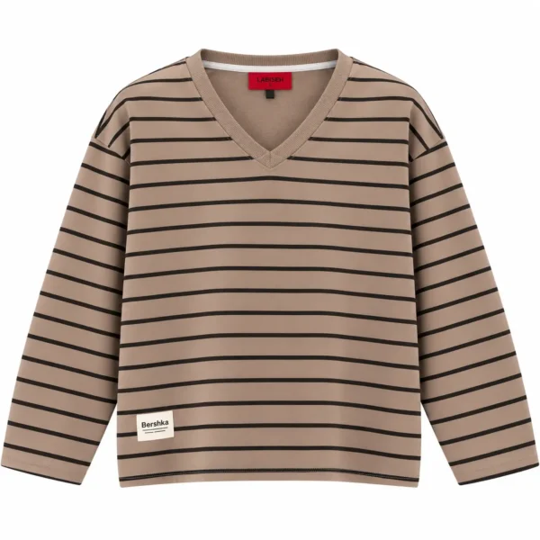 دورس زنانه راه‌راه یقه هفت Bershka 8923 - تصویر 8