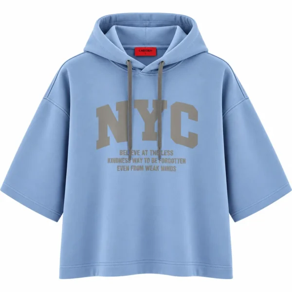 boxy-two-thread-sweatshirt-89189 هودی زنانه دو نخ باکسی طرح NYC 8918