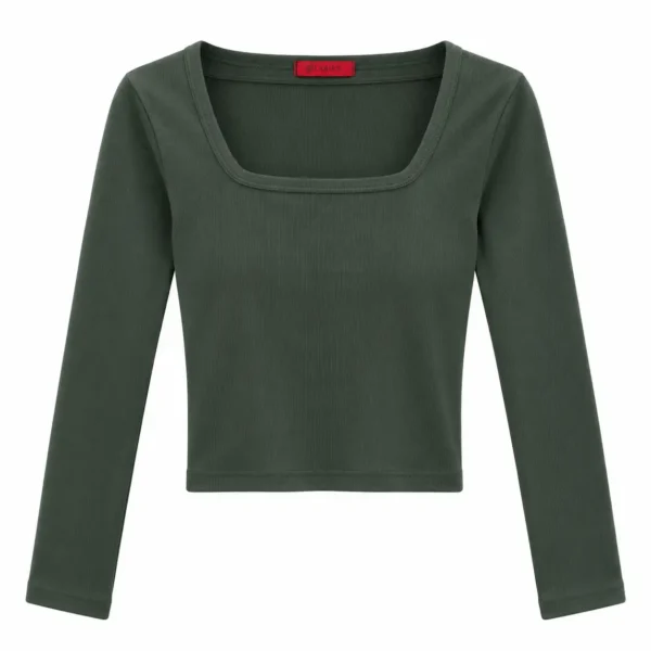 square-neck-crop-top-87811 کراپ زنانه یقه خشتی نخ پنبه 8781
